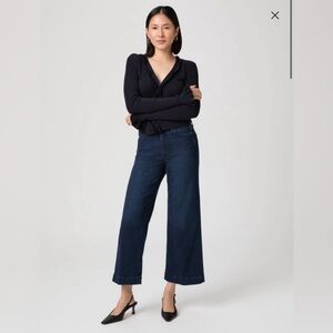 Paige Anessa Classic Blue Wide-Leg Jeans